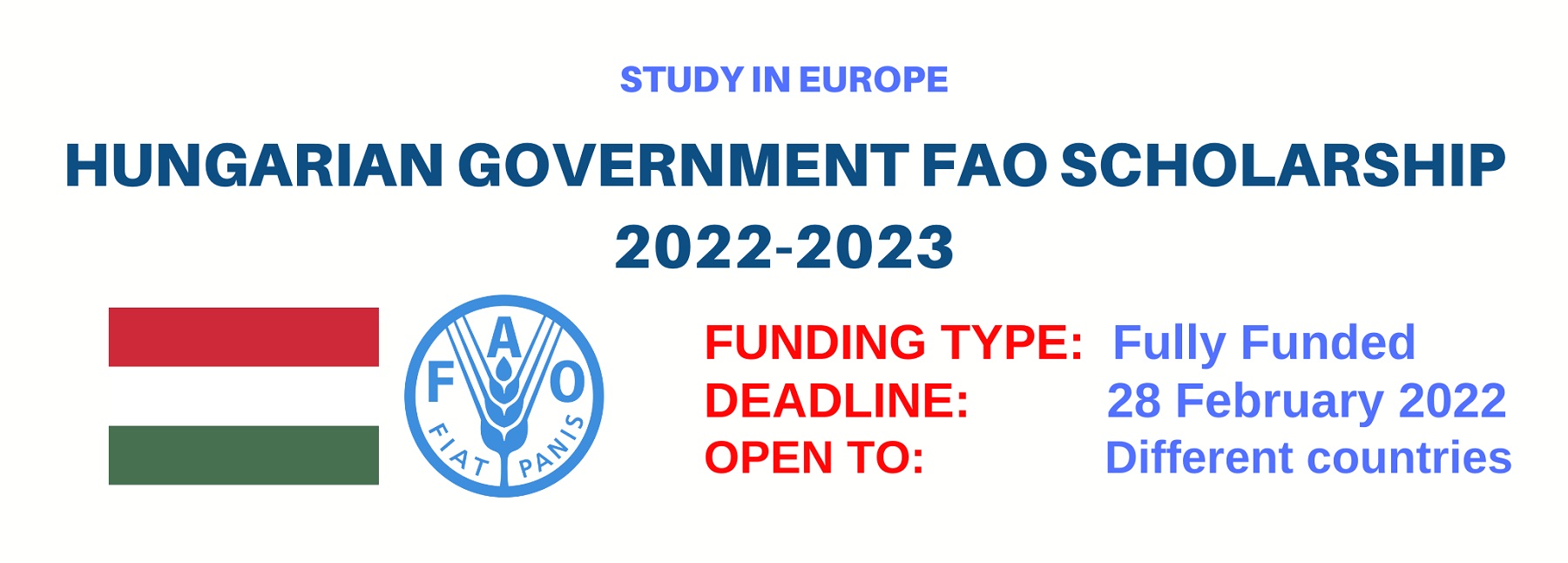 منحة الحكومة المجرية ومنظمة الأغذية والزراعة FAO 2022-23 | ممول بالكامل