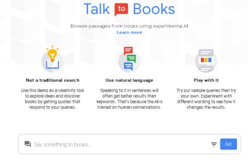 أداة جديدة من جوجل TALK TO BOOKS للبحث في الكتب