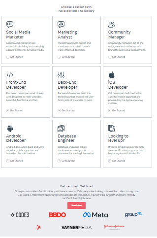 أكاديمية ميتا التعليمية تقدم كورسات مجانية في مختلف المجالات | Meta Career Program