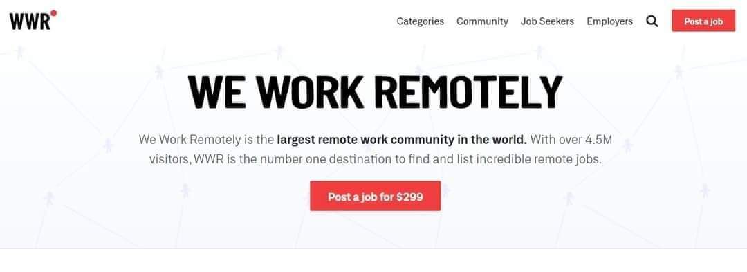 موقع we work remotely للبحث عن الوظائف في اكبر الشركات