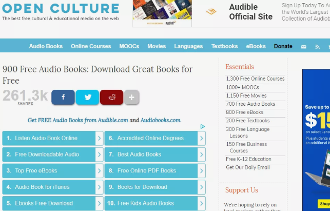 موقع Openculture افضل موقع تعليمي على الاطلاق - يحتوي على كورسات وكتب في جميع المجالات