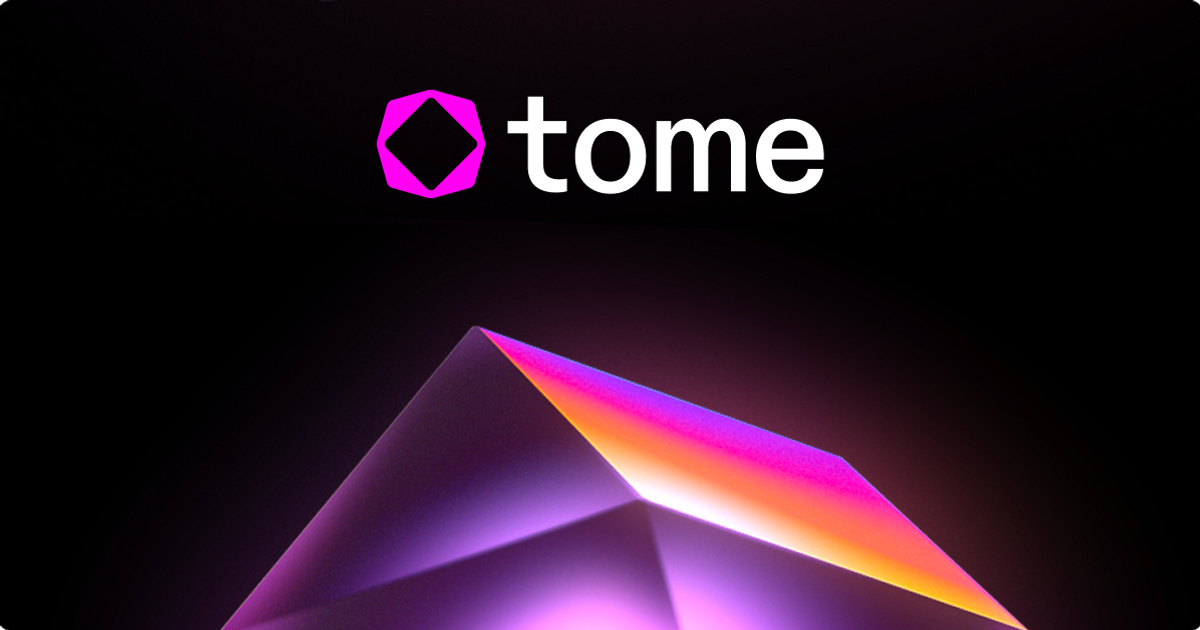 موقع Tome لإنشاء عروض تقديمية بالذكاء الإصطناعي