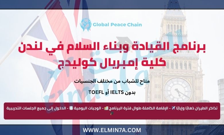 برنامج القيادة وبناء السلام في لندن 2025 | كلية إمبريال كوليدج