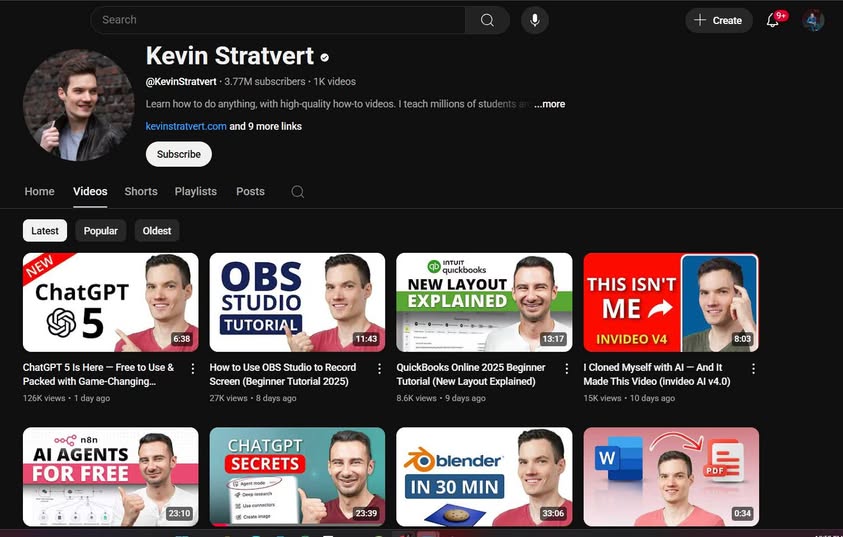 قناة Kevin Stratvert: بوابتك لاحتراف التكنولوجيا والإنتاجية خطوة بخطوة