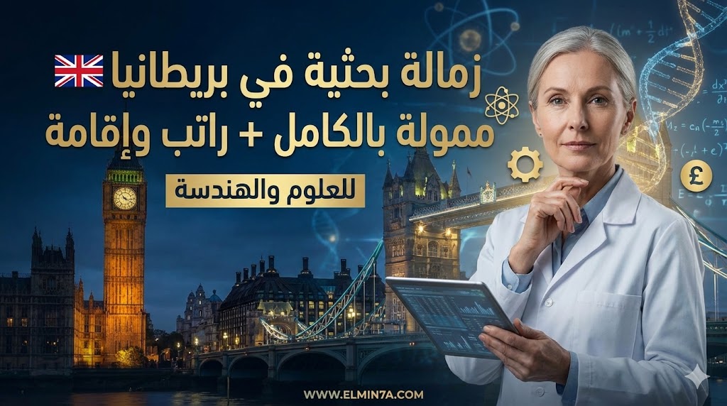 منحة الجمعية الملكية : زمالة بحثية ممولة بالكامل في بريطانيا (للعلوم والهندسة)