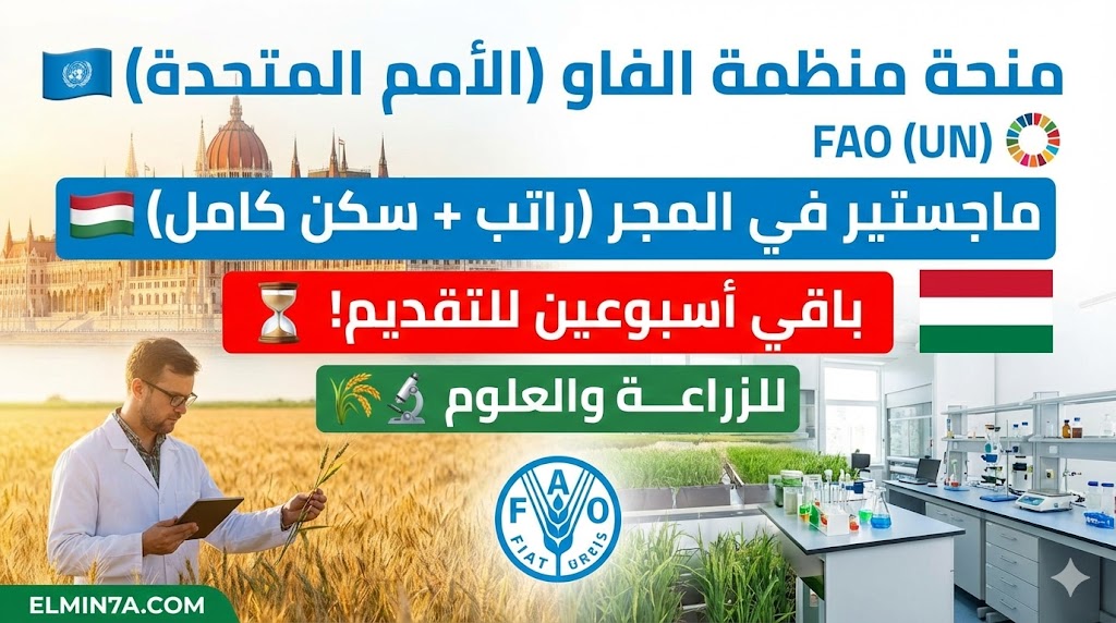 منحة الحكومة المجرية ومنظمة الفاو (FAO Scholarship) | ممولة بالكامل