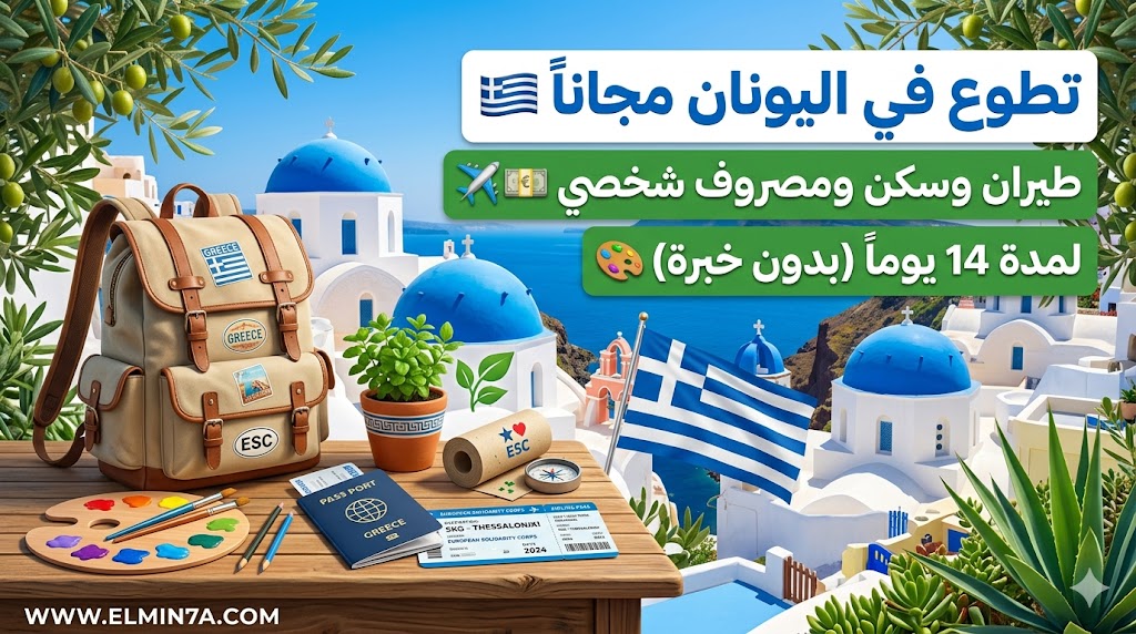 فرصة تطوعية في اليونان: "مسارات إبداعية نحو الاستدامة" – 14 يوماً ممولة بالكامل (ESC)