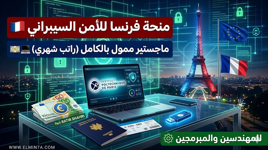 منحة الأمن السيبراني في معهد البوليتكنيك بباريس – ماجستير ممول بالكامل (رسوم + راتب شهري)