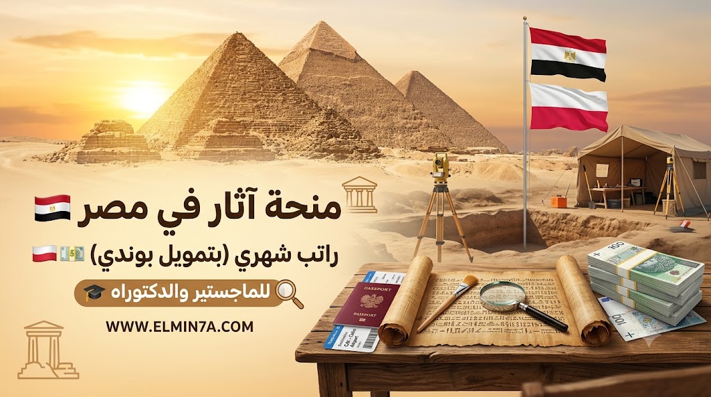 منح المركز البولندي للآثار المتوسطية (PCMA) 2026 في مصر