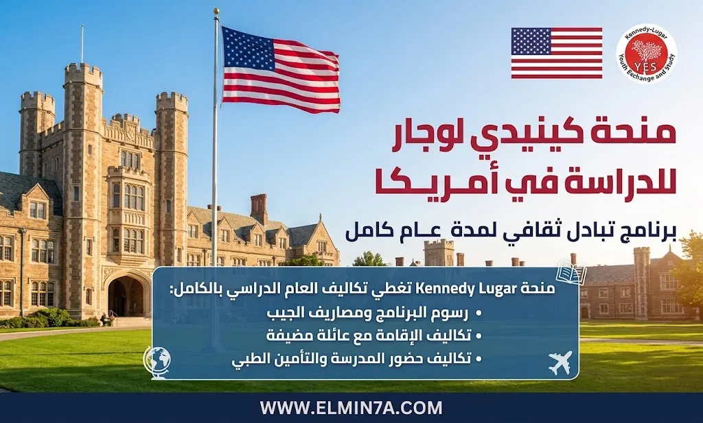 منحة Kennedy Lugar YES الممولة بالكامل لمدة عام في امريكا لطلاب اعدادي وثانوي