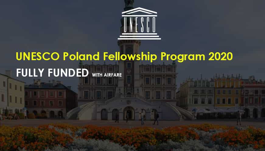 برنامج زمالة اليونسكو في بولندا 2020 (ممول بالكامل)