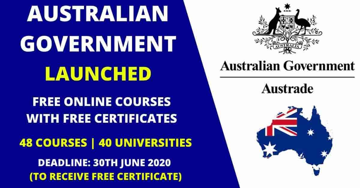 كورسات الحكومة الأسترالية المجانية على الإنترنت لعام 2020 (مع شهادات مجانية)
