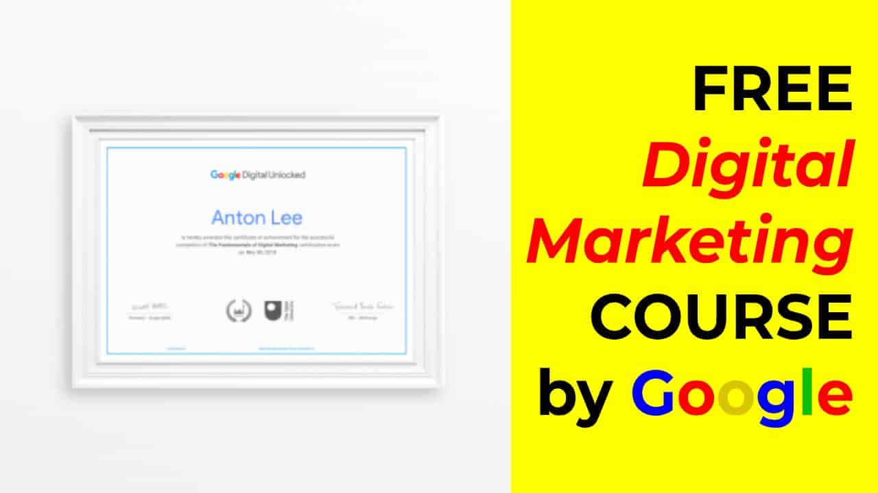 دورة التسويق الرقمي المجانية من Google (شهادة مجانية)