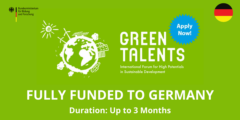 فرصة لحضور منتدى Green Talents العلمي مع إقامة بحثية في ألمانيا لباحثي الماجستير والدكتوراة 2021 (ممول بالكامل)