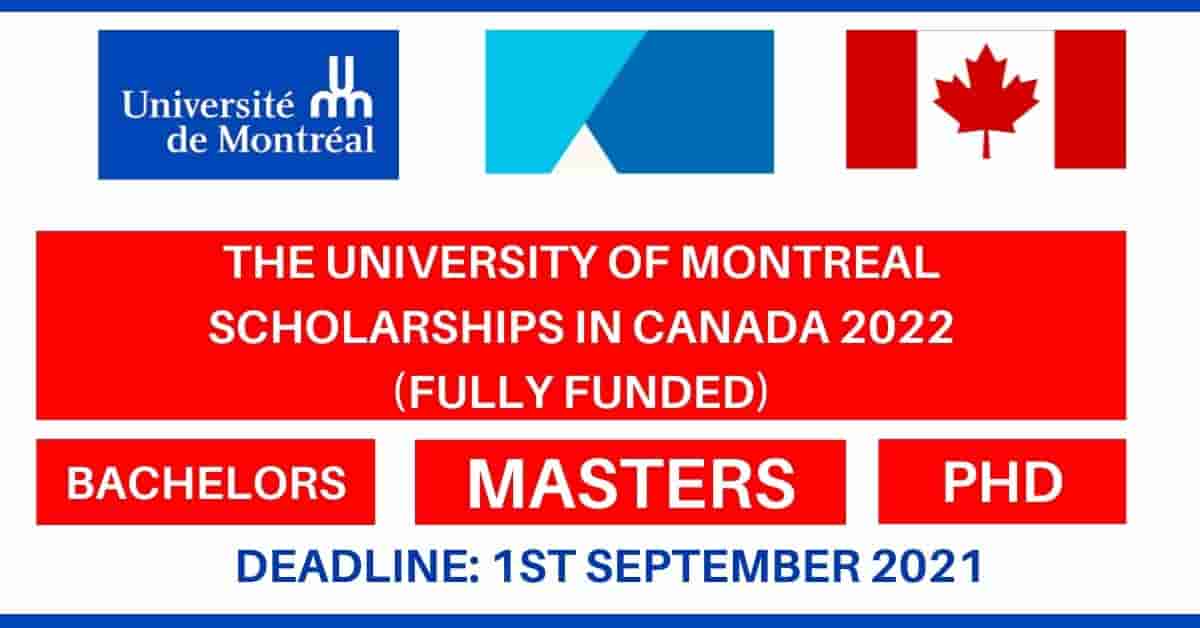 منح جامعة مونتريال لدراسة البكالوريوس والماجستير والدكتوراه في كندا 2022 | ممولة