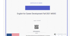 دورة تدريبية مجانية للغة الإنجليزية برعاية السفارة الأمريكية – English for Career Development Winter 2022