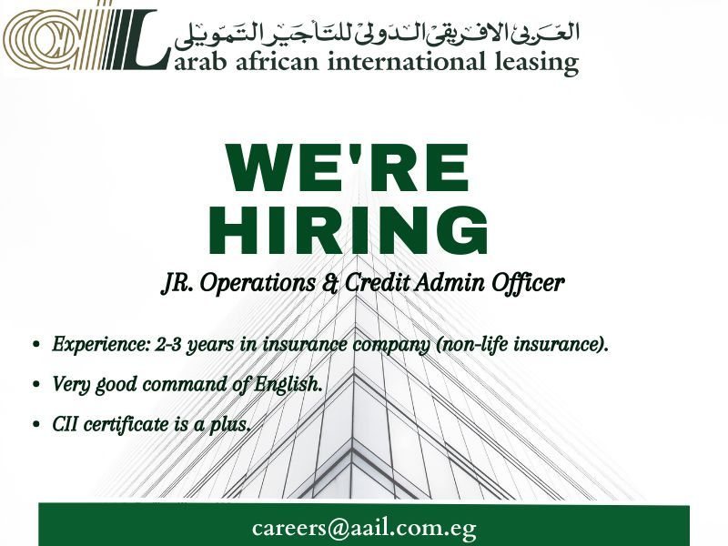 Operations Credit Admin Officer at Arab African International Leasing AAIL