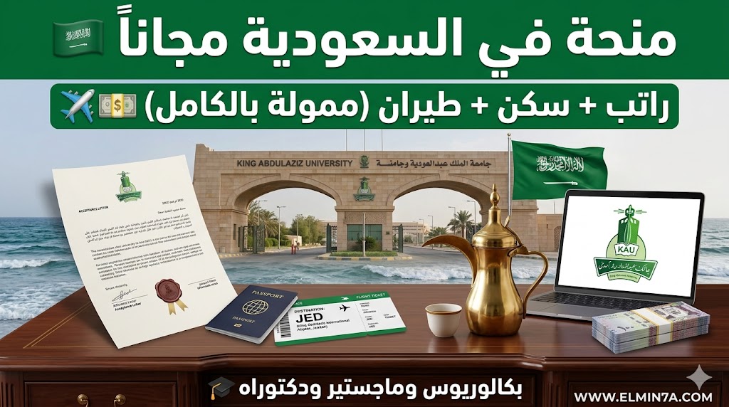 منحة جامعة الملك عبدالعزيز لدراسة الماجستير والدكتوراه في السعودية (ممولة بالكامل)
