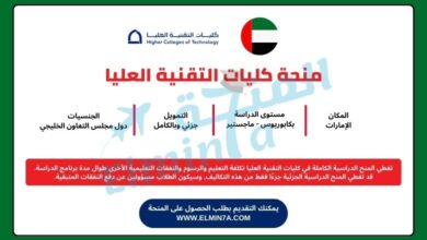 منحة كليات التقنية العليا لدراسة البكالوريوس والماجستير في الإمارات | ممولة