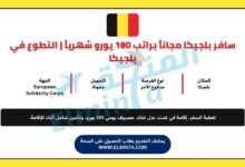 سافر بلجيكا مجاناً براتب 180 يورو شهرياً | التطوع في بلجيكا