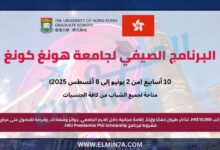 البرنامج الصيفي لجامعة هونغ كونغ (ممول بالكامل)