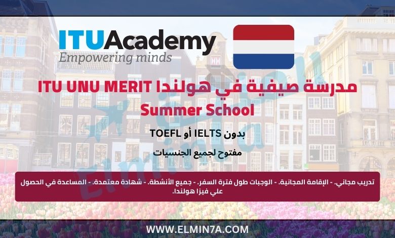 مدرسة صيفية في هولندا ITU UNU MERIT Summer School | ممولة