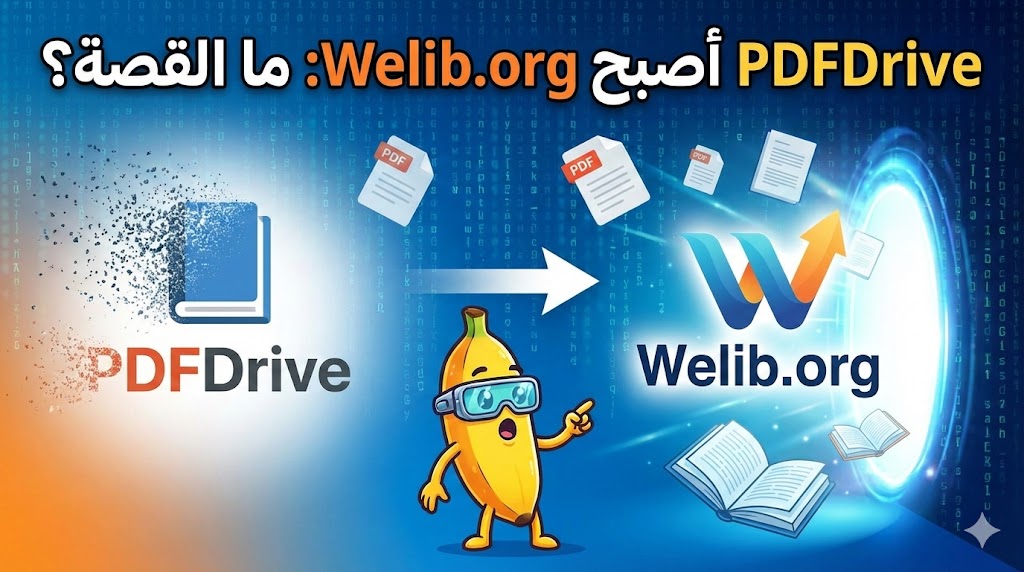 هل اختفى PDFDrive؟ القصة الكاملة للتحول إلى Welib.org وماذا يعني ذلك لمكتبتك الرقمية