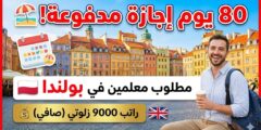 وظيفة معلم مرحلة ابتدائية في وارسو، بولندا (راتب 9000 زلوتي صافي + 80 يوم إجازة)