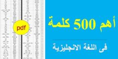 أهم 500 كلمة إنجليزية: جواز سفرك للطلاقة في ملف واحد