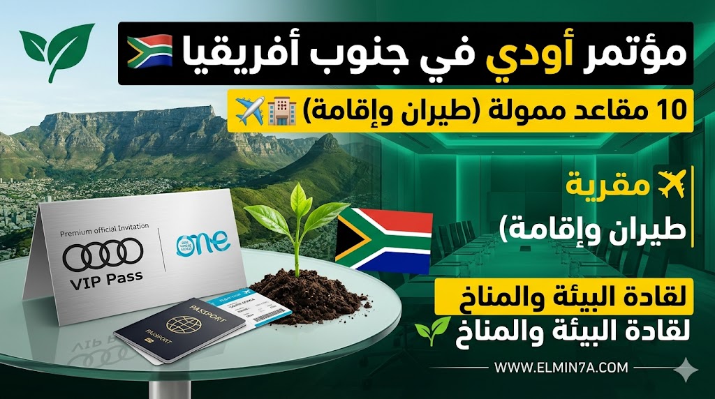 منحة مؤسسة أودي البيئية في جنوب أفريقيا: لحضور قمة "عالم شاب واحد" (ممولة بالكامل)